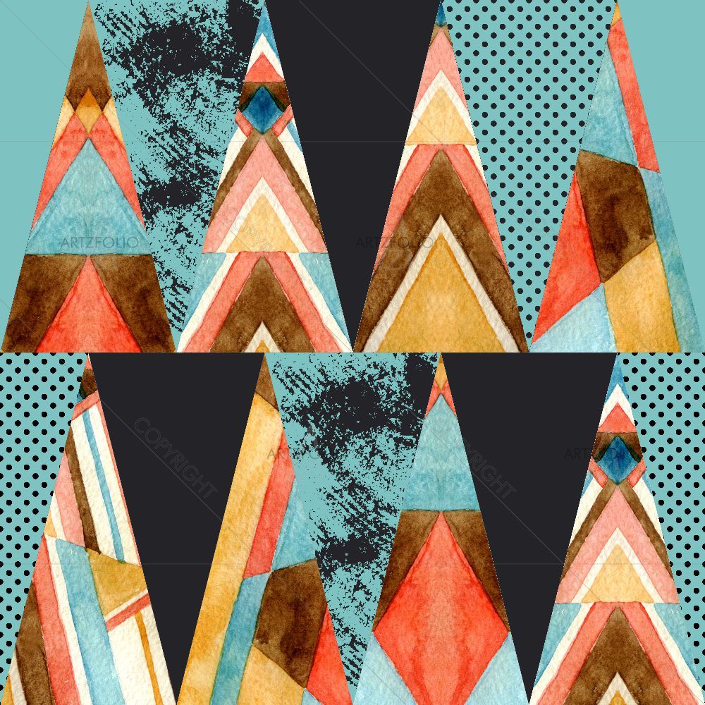 Abstract Geometrical Triangles — custom-size art design 5016067
