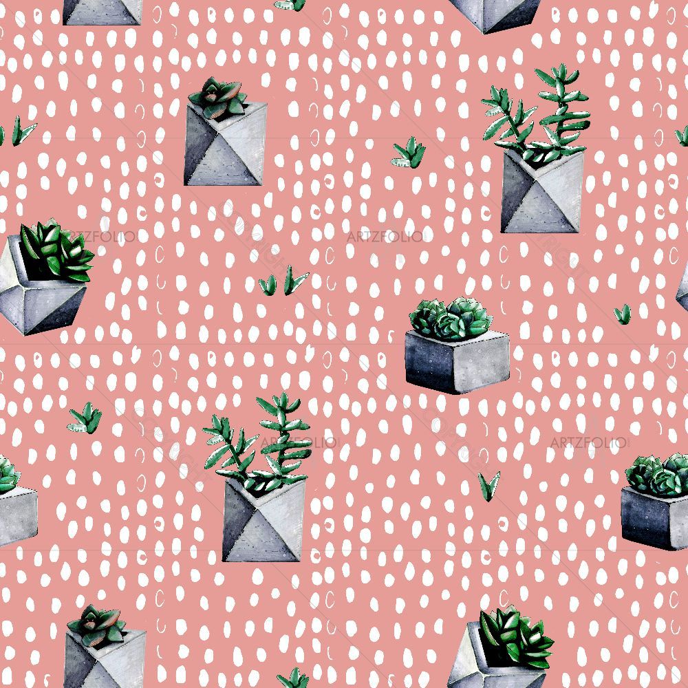 Cactus Pattern — custom-size art design 5016074