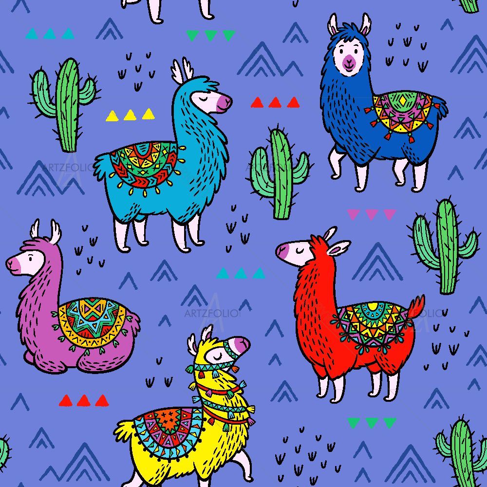 Lamas Pattern — Baby custom art by ArtzFolio