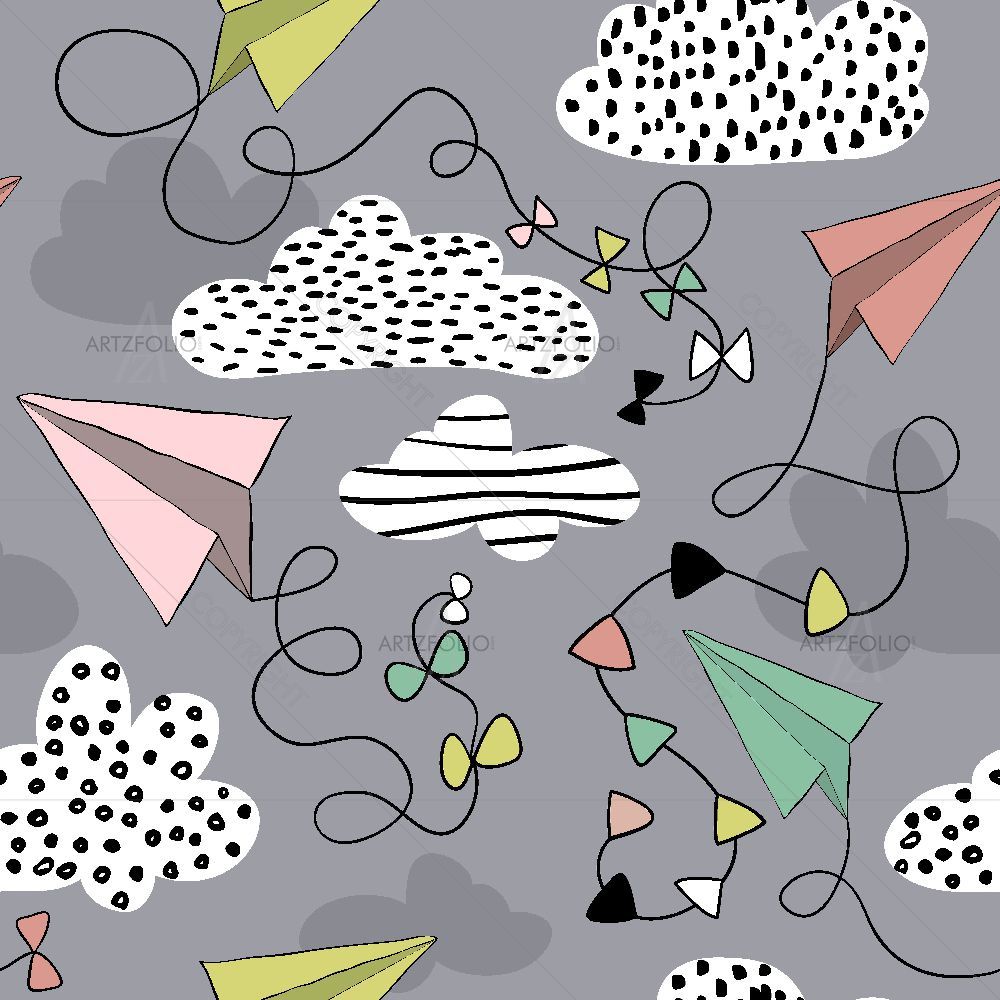Airplanes and Clouds — custom-size art design 5016081