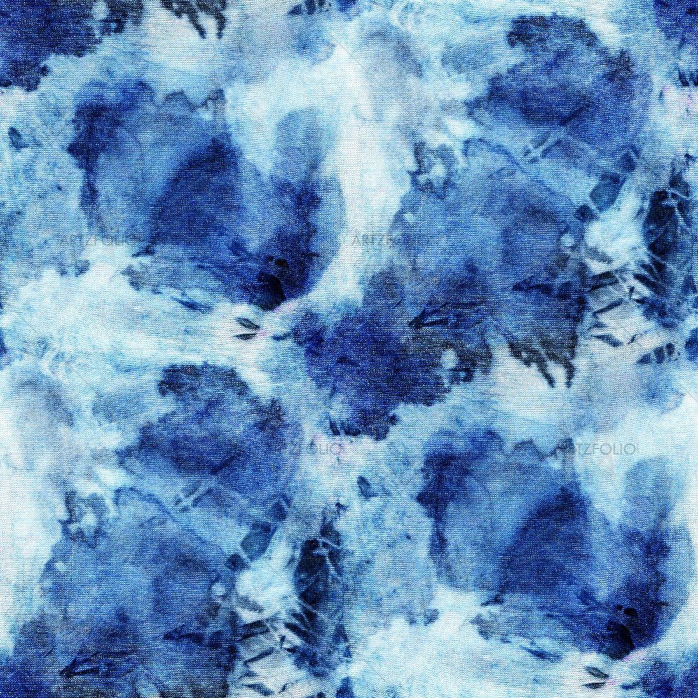 Shibori Indigo Batik D2 — custom-size art design 5016082