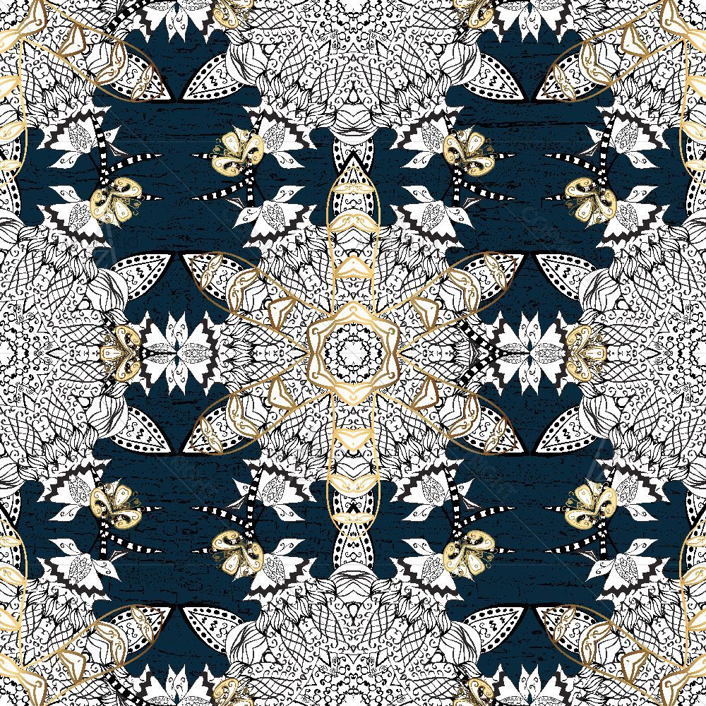 Golden Geometric Elements — custom-size art design 5016083
