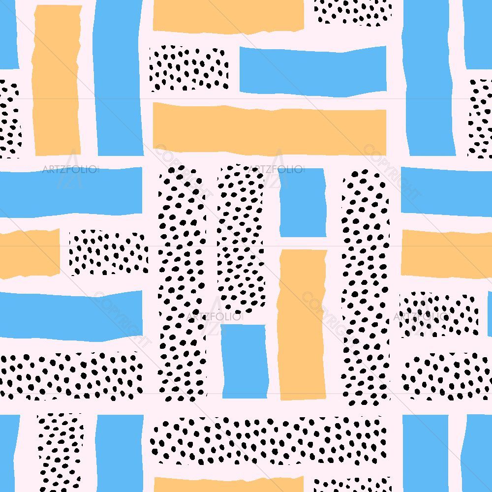 Colorful Repeat Abstract Shapes — custom-size art design 5016092