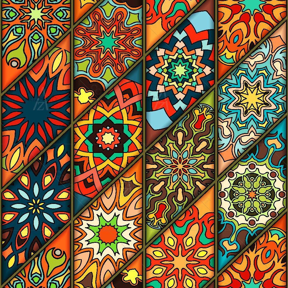 Vintage Floral & Mandala D11 — custom-size art design 5016096