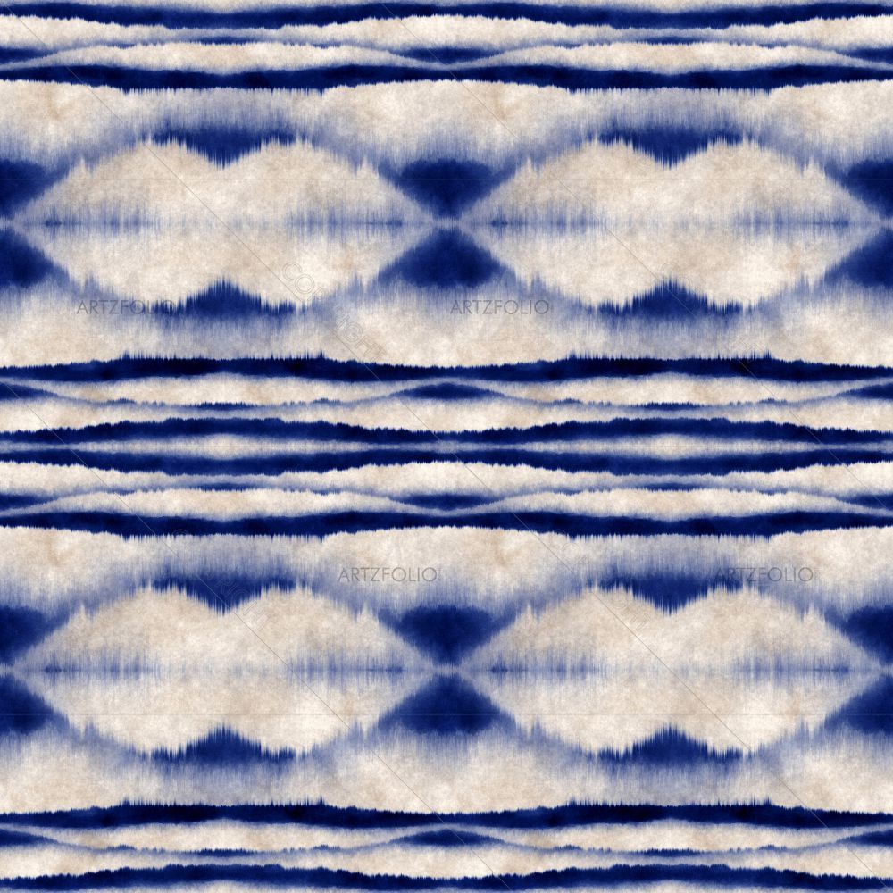 Indigo Shibori — Abstract custom art by ArtzFolio