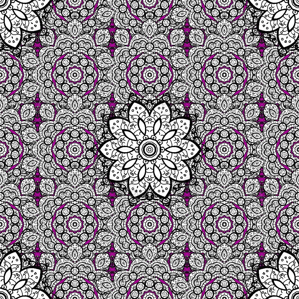 Oriental Arabesques White Textured Curls — custom-size art design 5016111