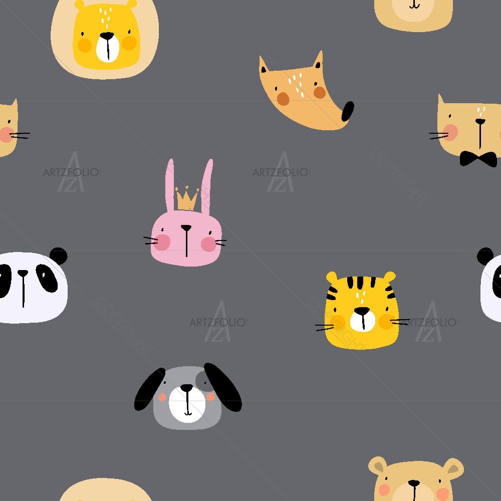 Cartoon Animals D8 — African custom art by ArtzFolio