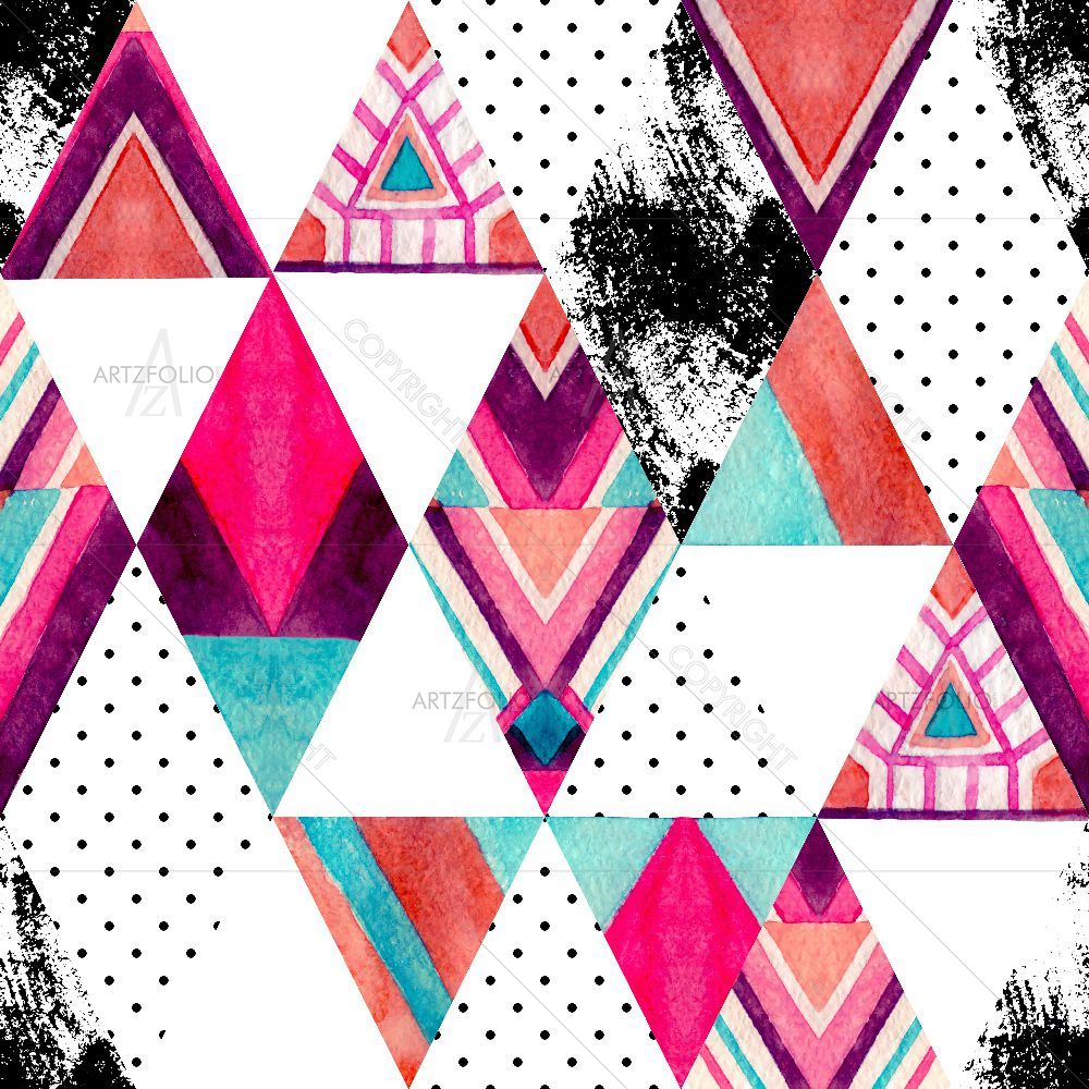 Rhombus and Triangle Shapes — custom-size art design 5016146