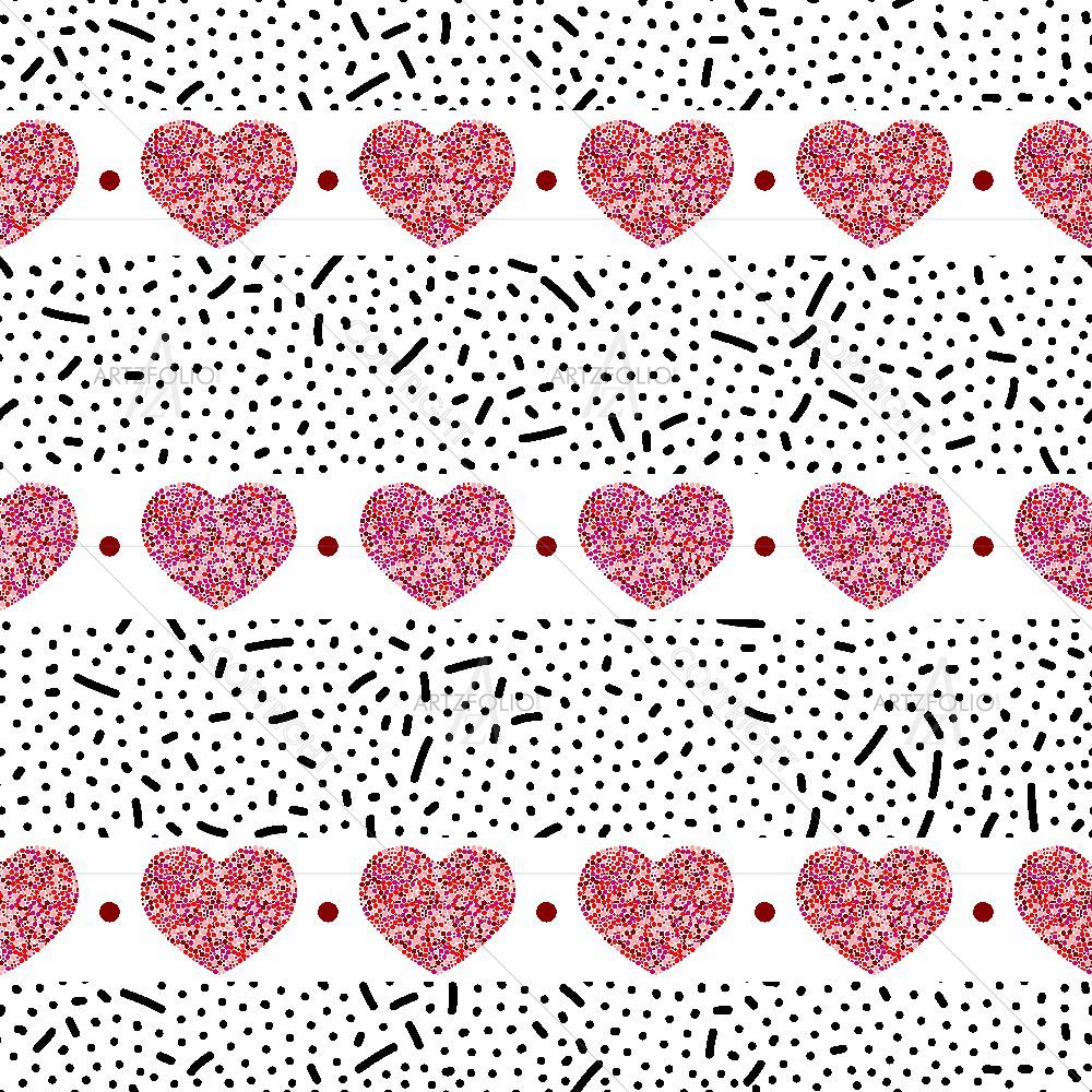 Red Dots and Hearts — custom-size art design 5016151