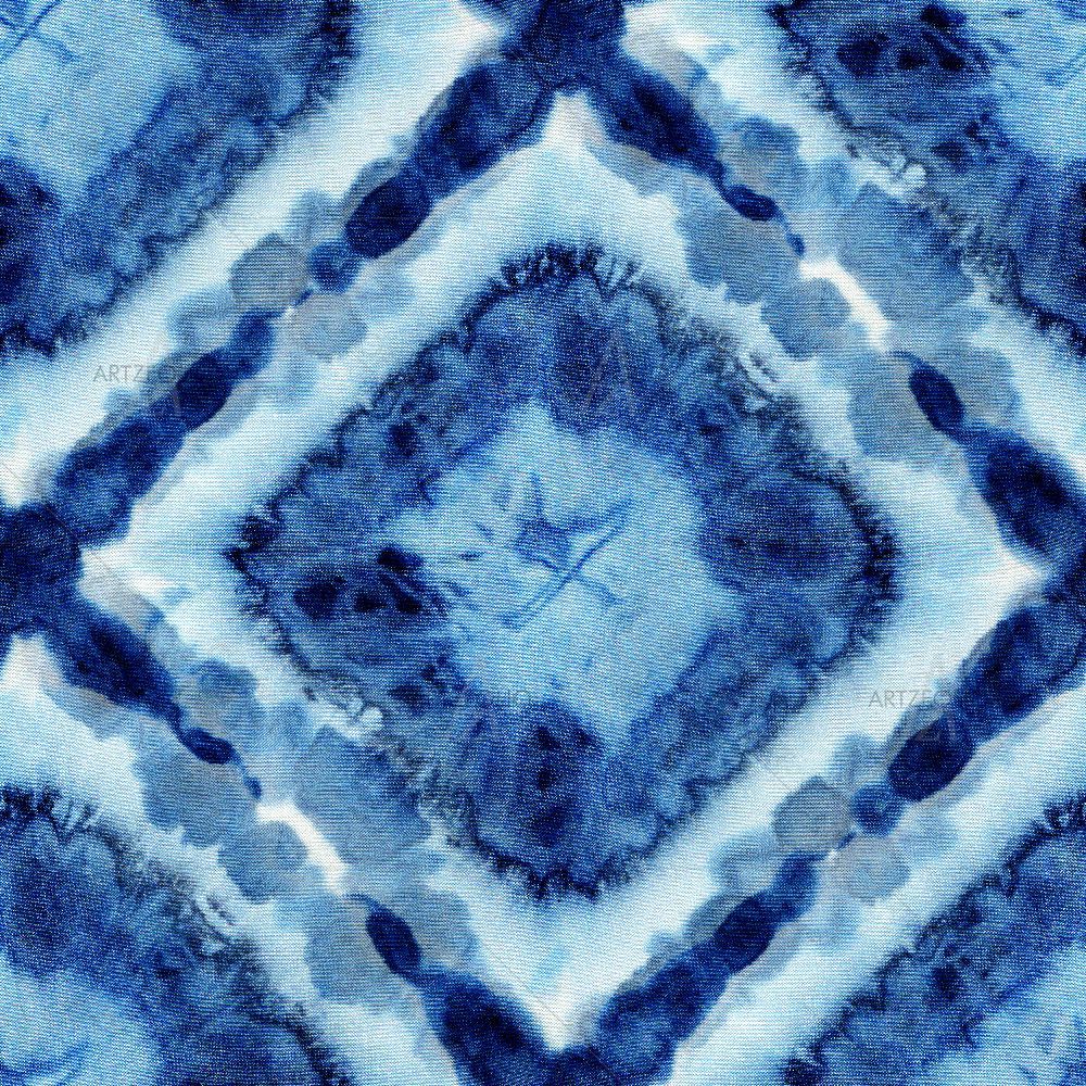 Shibori Indigo Batik D6 — Abstract custom art by ArtzFolio