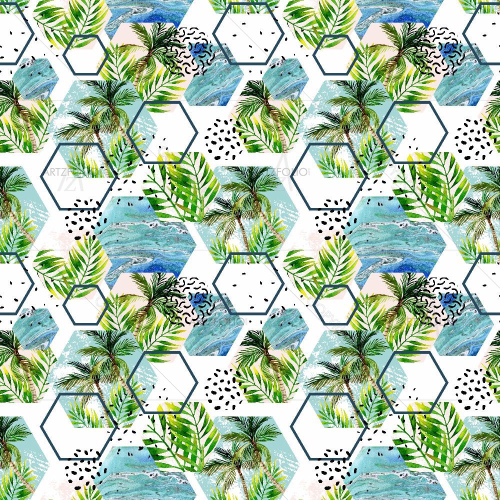 Watercolor Summer Design — Botanical custom art by ArtzFolio