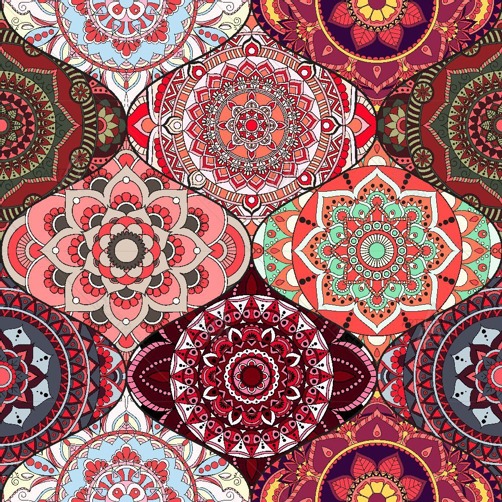 Vintage Arabic Indian Motifs D2 — custom-size art design 5016177