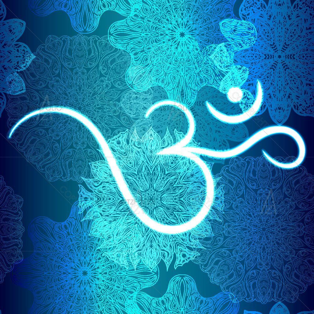 Ornate Mandala & Hindu Om Aum Symbol D1 — custom-size art design 5016185