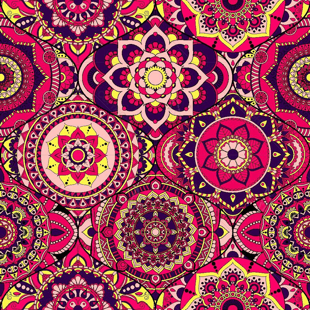 Vintage Arabic Indian Motifs D4 — custom-size art design 5016186