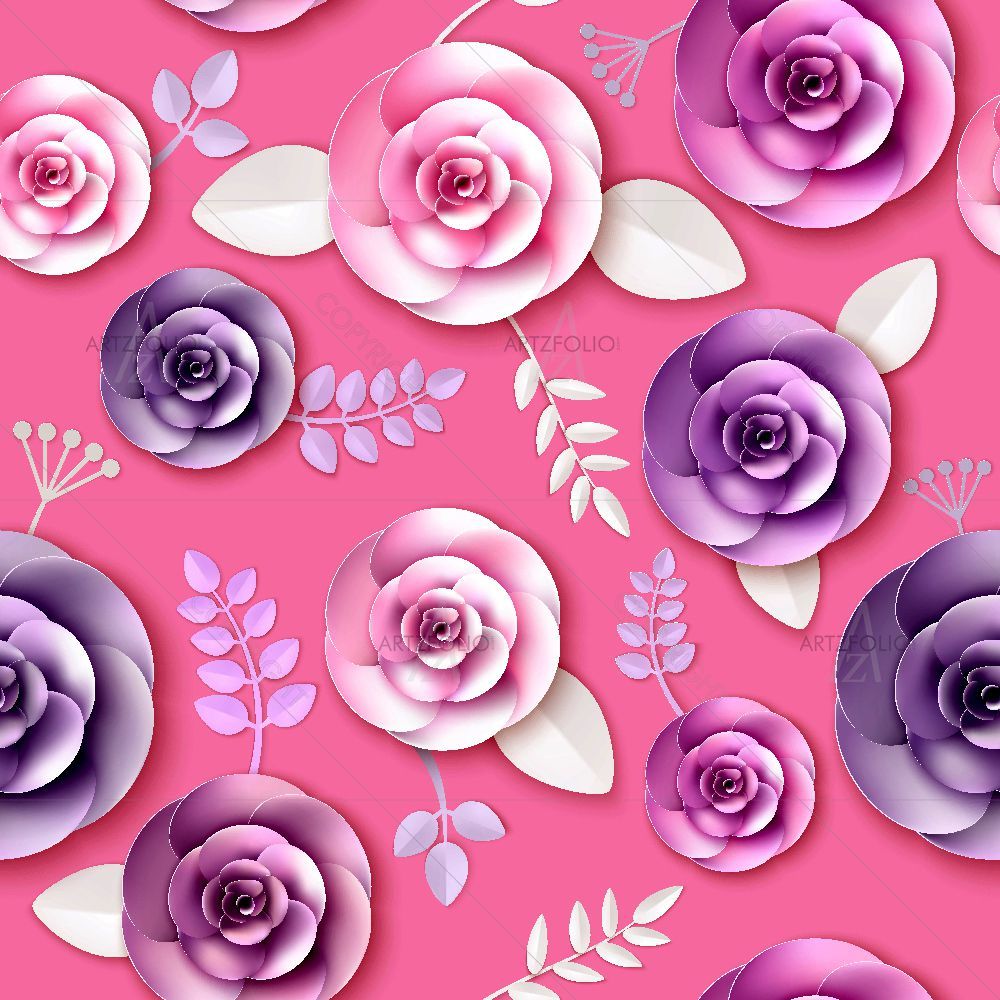 Floral Botanical Pattern D24 — custom-size art design 5016188
