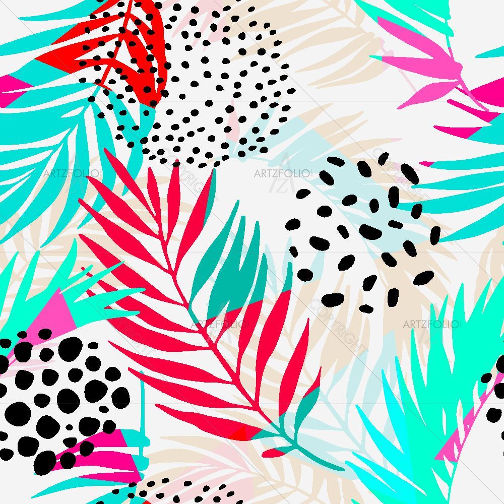 Abstract Summer Floral Art — Botanical custom art by ArtzFolio