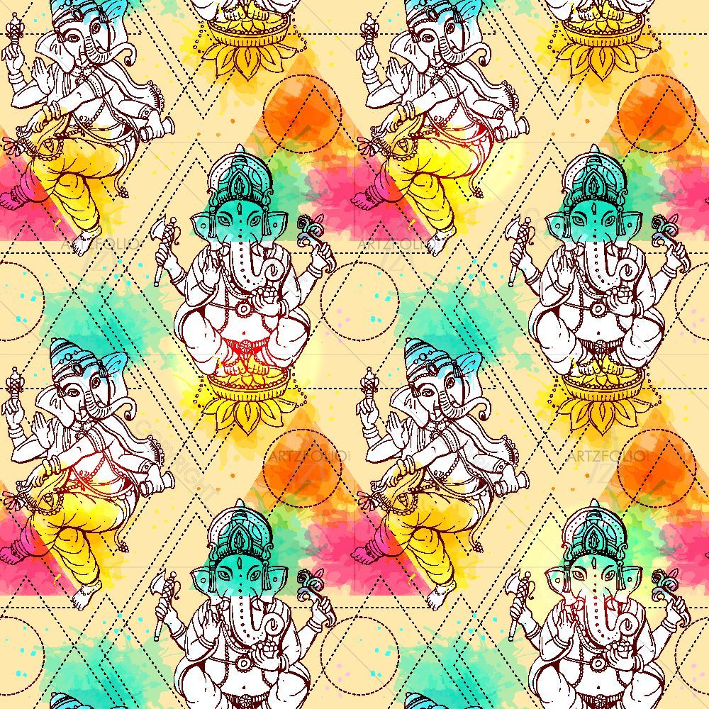 Hindu God Ganesha D44 — custom-size art design 5016197
