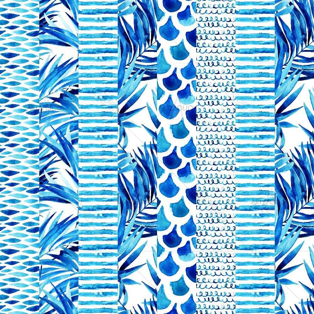 Abstract Striped Waves — custom-size art design 5016203