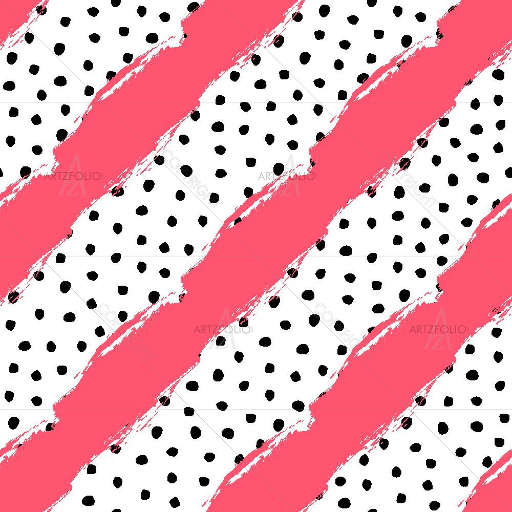 Stripes and Polka Dots — custom-size art design 5016204