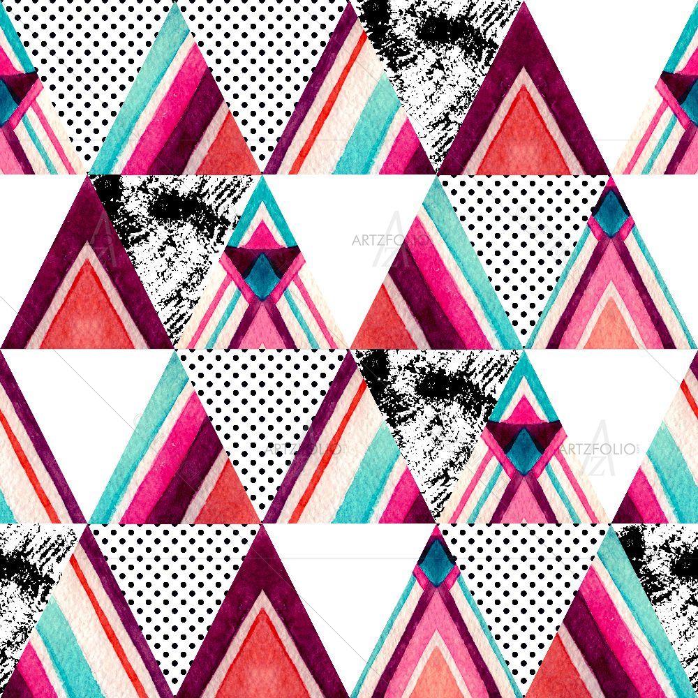 Grunge Triangular Shapes — Abstract custom art by ArtzFolio