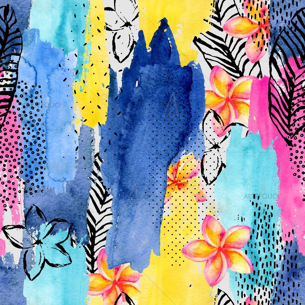 Abstract Doodle Shapes — Botanical custom art by ArtzFolio