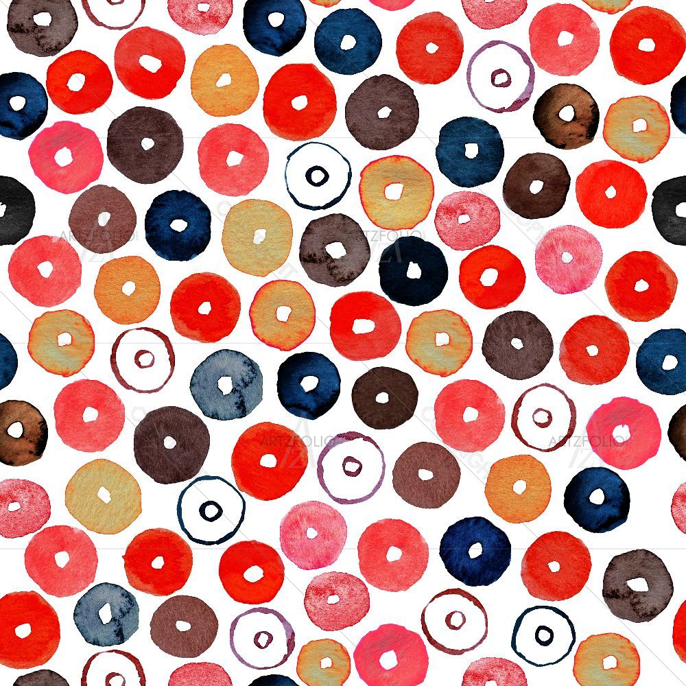 Multicolored Polka Dots — Abstract custom art by ArtzFolio