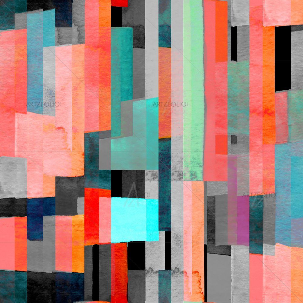 Abstract Geometric Stripes D7 — Abstract custom art by ArtzFolio