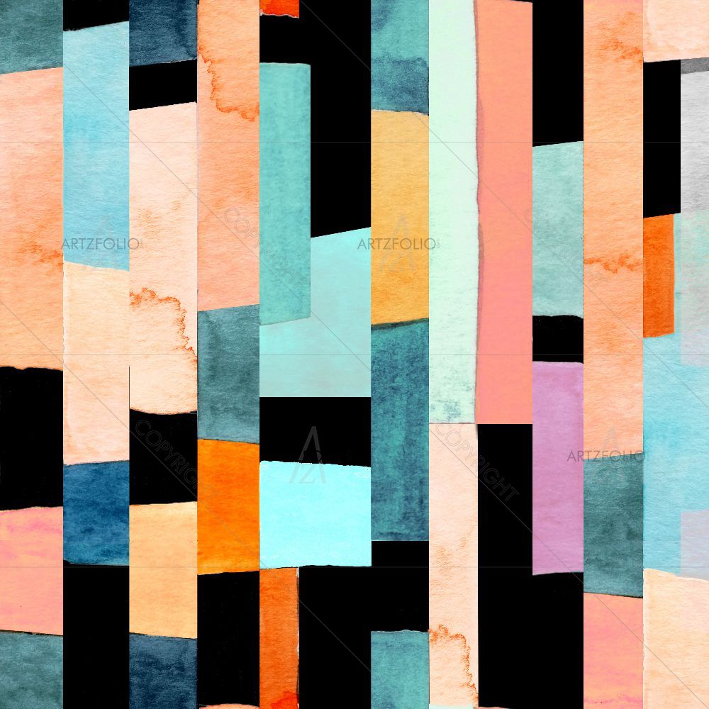 Abstract Geometric Stripes D8 — Abstract custom art by ArtzFolio