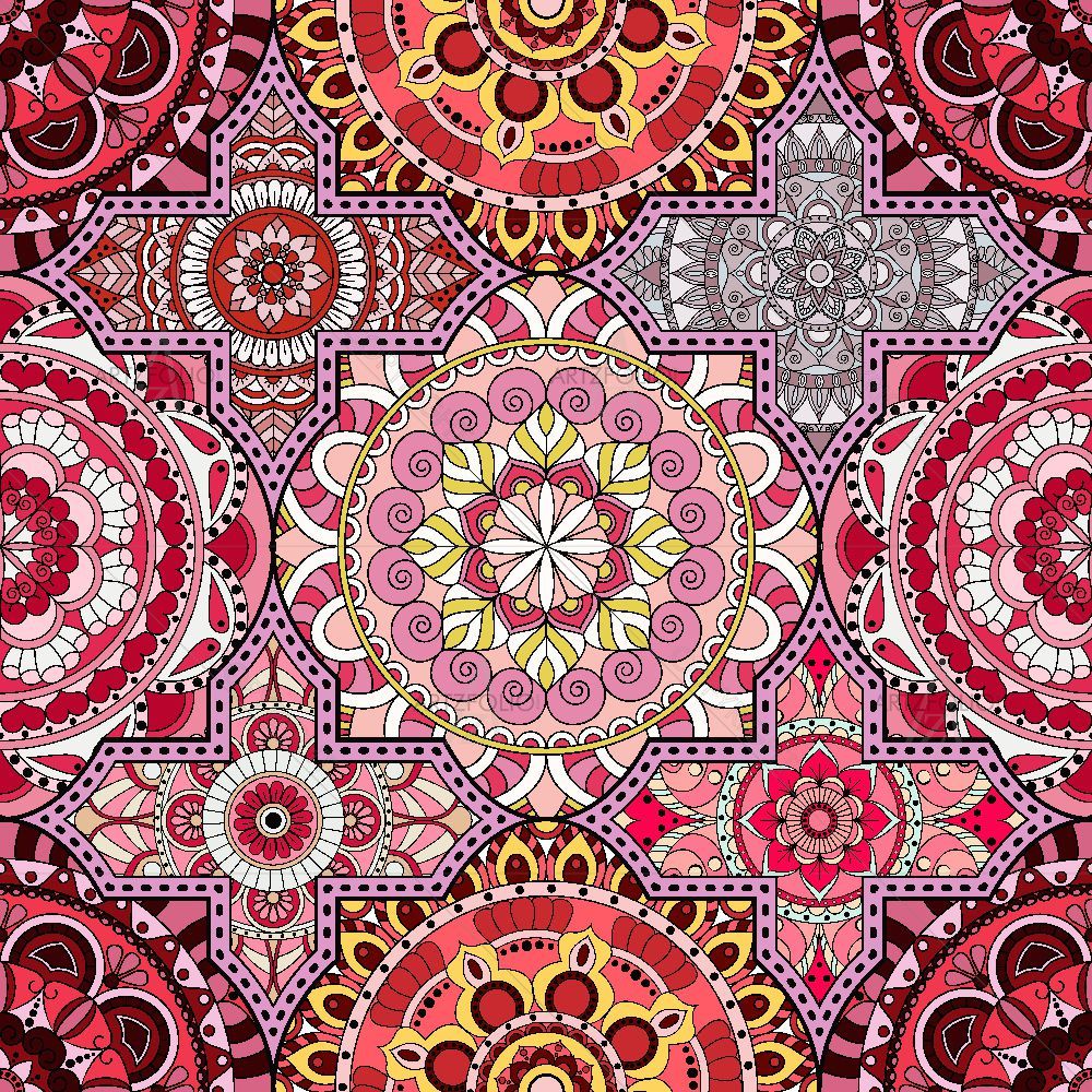 Vintage Arabic Indian Motifs D11 — custom-size art design 5016255