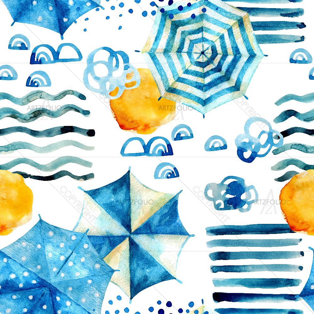 Watercolor Minimal Beach — custom-size art design 5016256