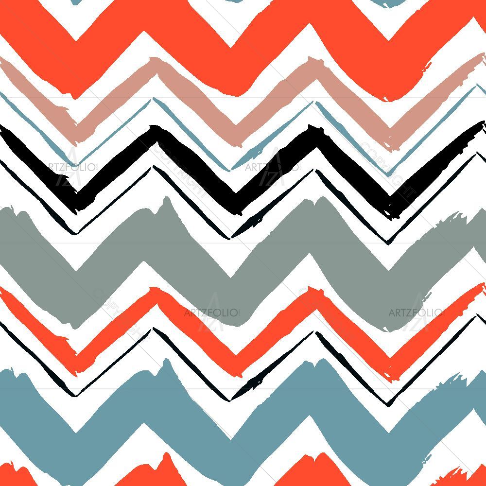 Abstract Minimalistic Zig Zag — Abstract custom art by ArtzFolio