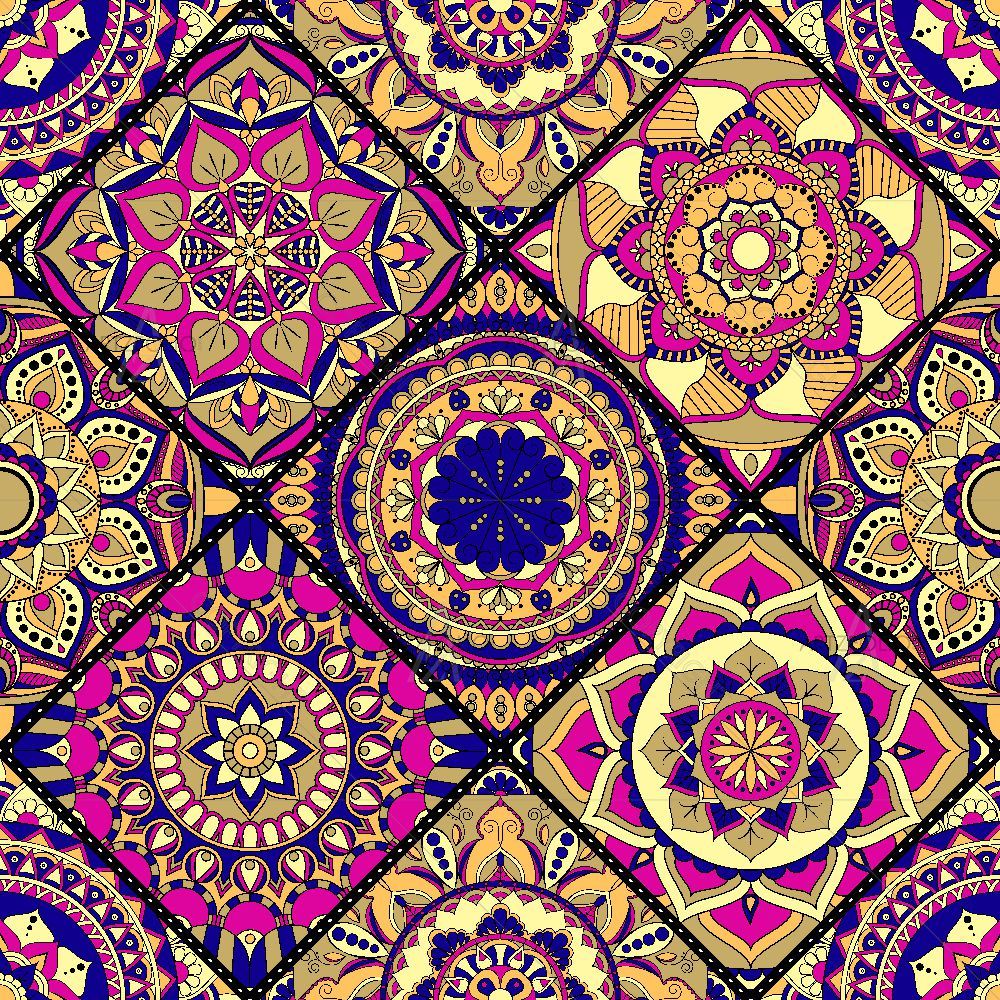 Vintage Arabic Indian Motifs D12 — custom-size art design 5016291