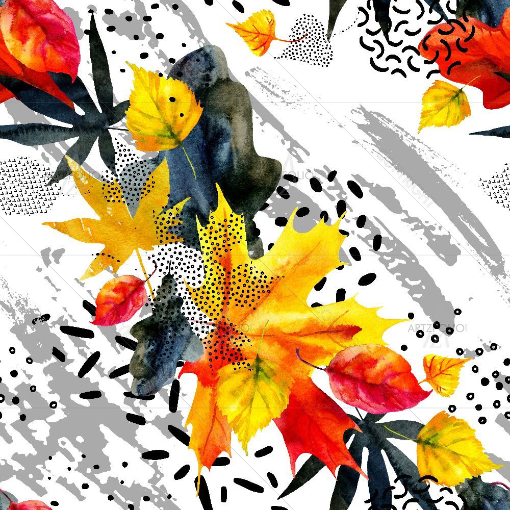 Abstract Autumn Fall Pattern D2 — custom-size art design 5016301