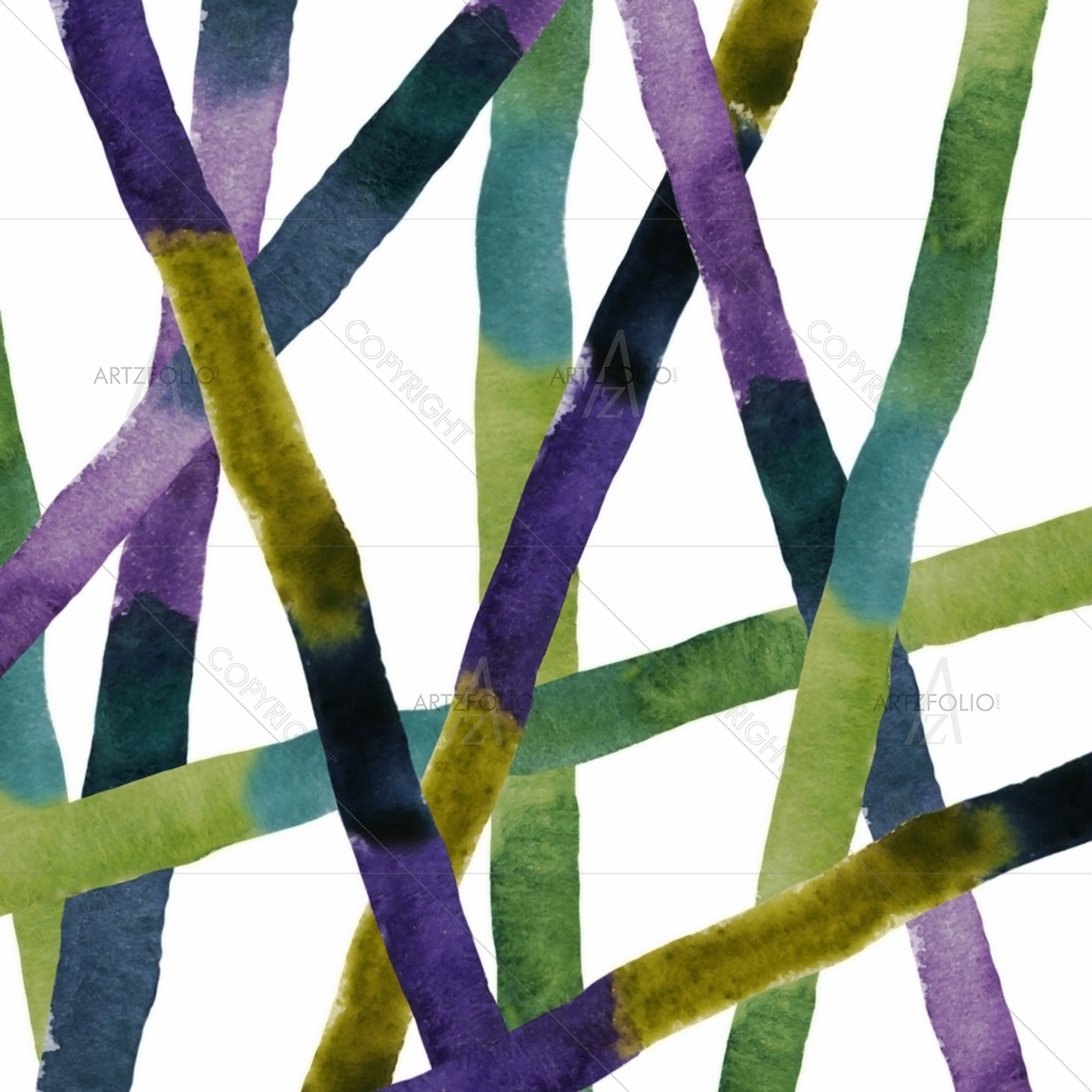 Hand Painted Colorful Stripes — custom-size art design 5016306