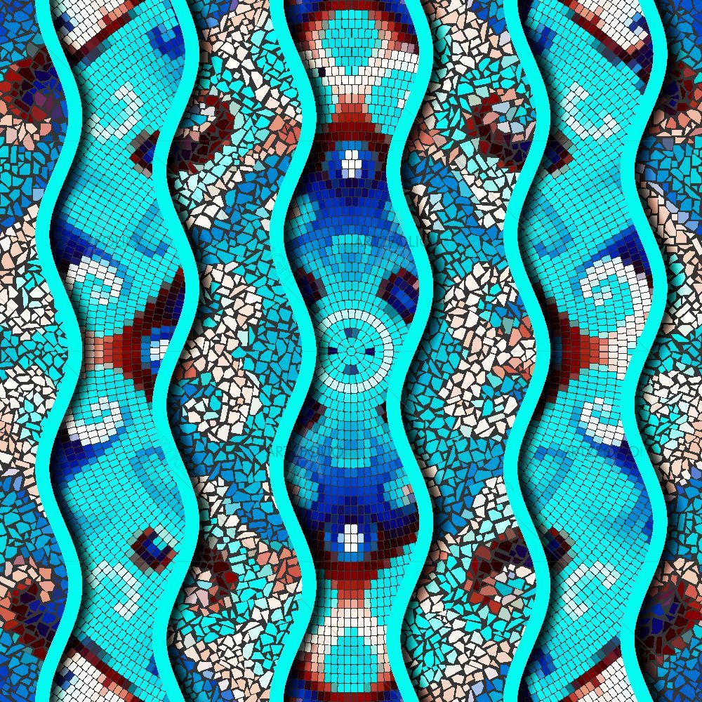 Turquoise mosaic — custom-size art design 5016307