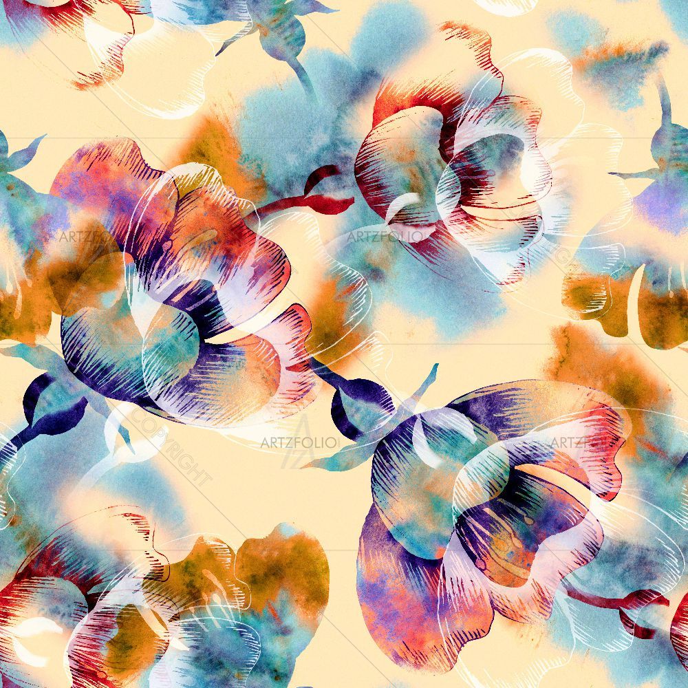 Geometric Pattern D36 — Botanical custom art by ArtzFolio