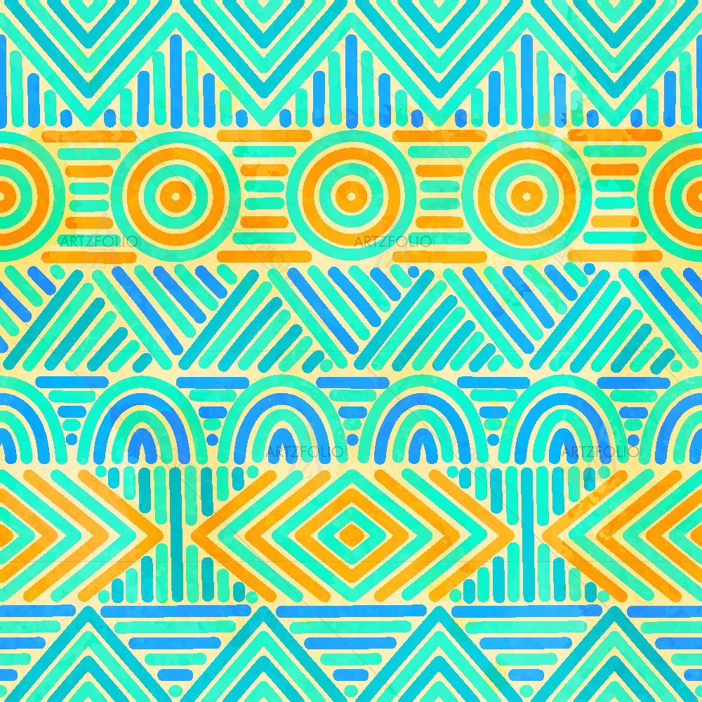 Tribal Grunge Horizontal Lines — Abstract custom art by ArtzFolio