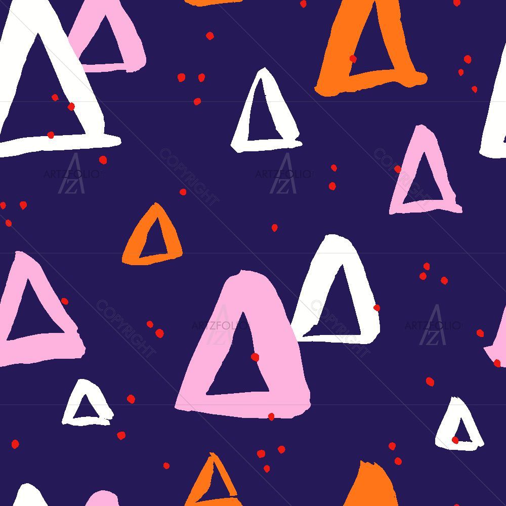 Abstract Triangles and Dots — Abstract custom art by ArtzFolio