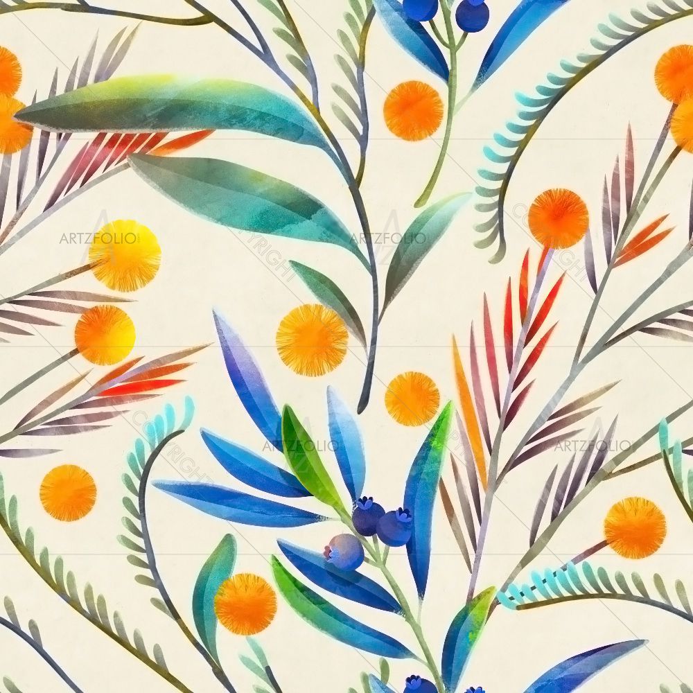Botanical Floral D1 — Botanical custom art by ArtzFolio