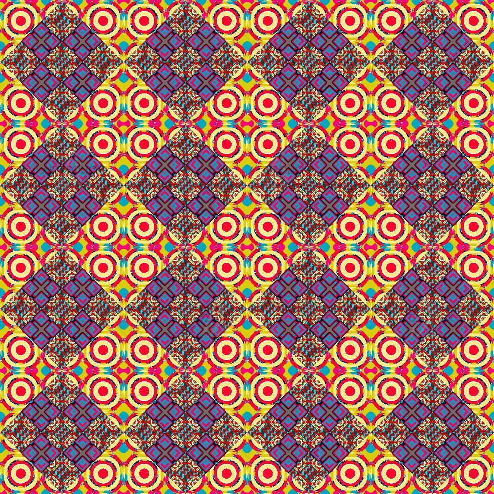 Blue Pink Beige Geometric — Abstract custom art by ArtzFolio