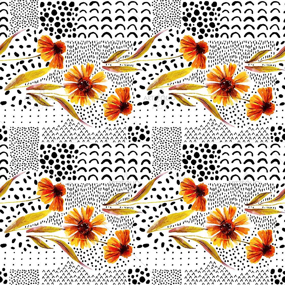 Autumn Dahlia Flowers — custom-size art design 5016354