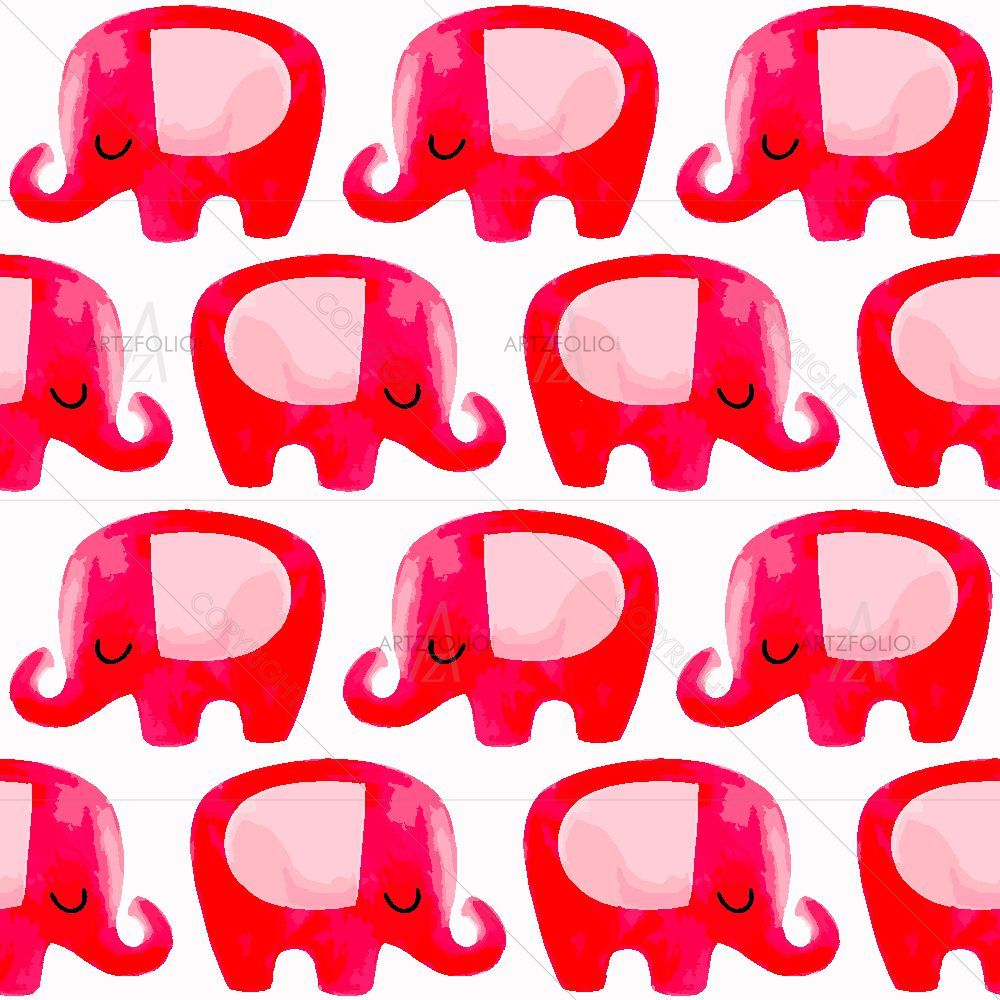 Pink Elephants D2 — Animals custom art by ArtzFolio
