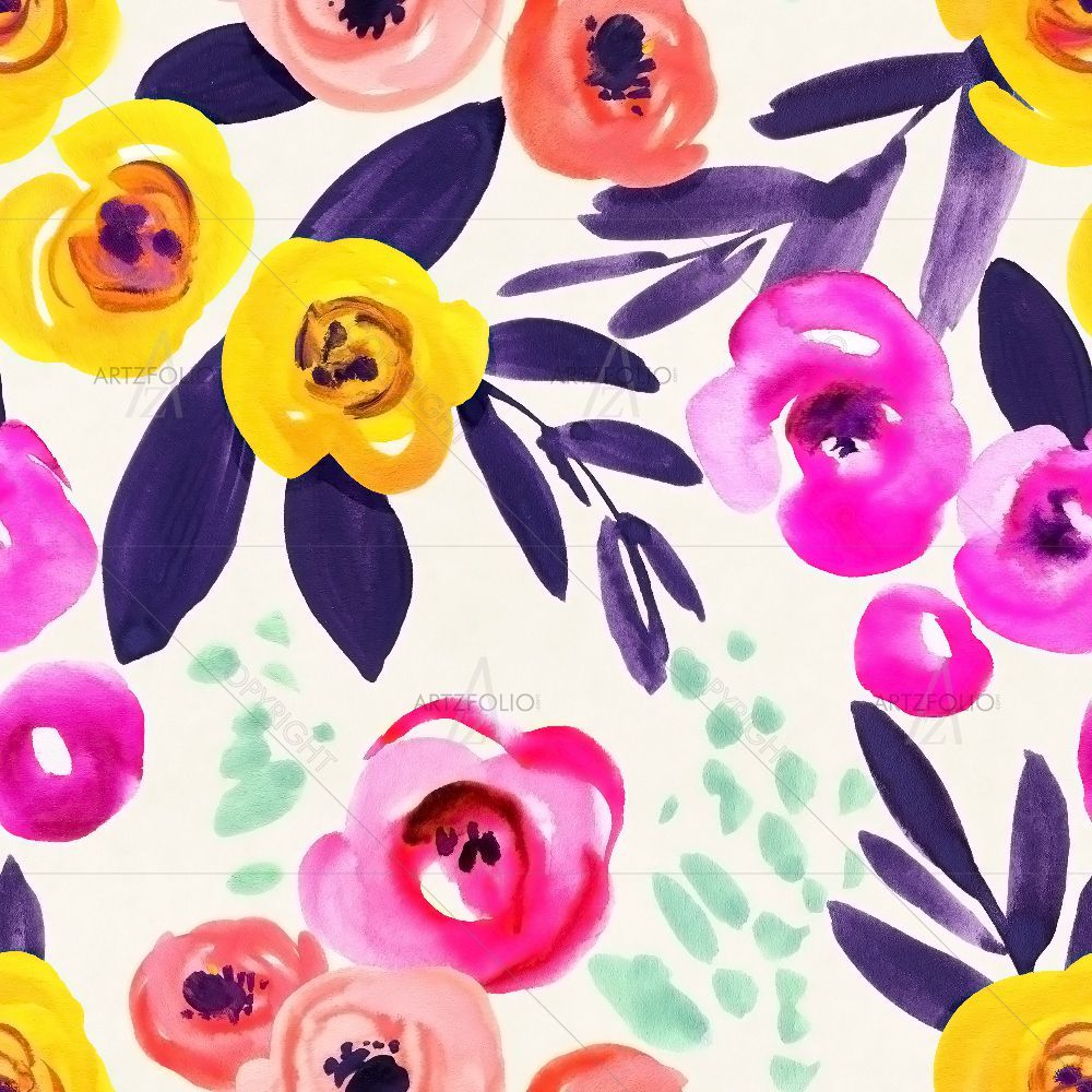 Watercolor Botanical Design D2 — custom-size art design 5016390