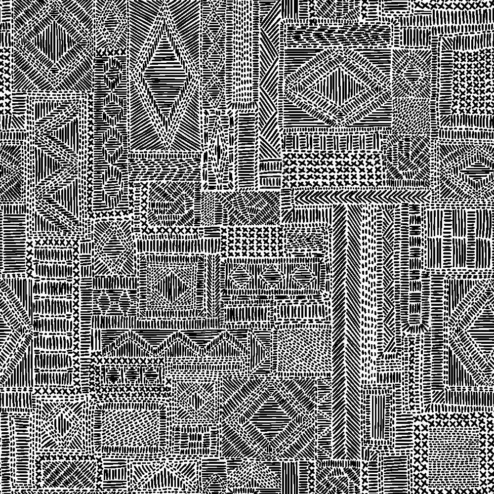 Black & White Embroidered Pattern — custom-size art design 5016395