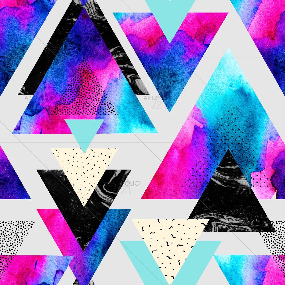 Abstract Triangles D7 — Abstract custom art by ArtzFolio