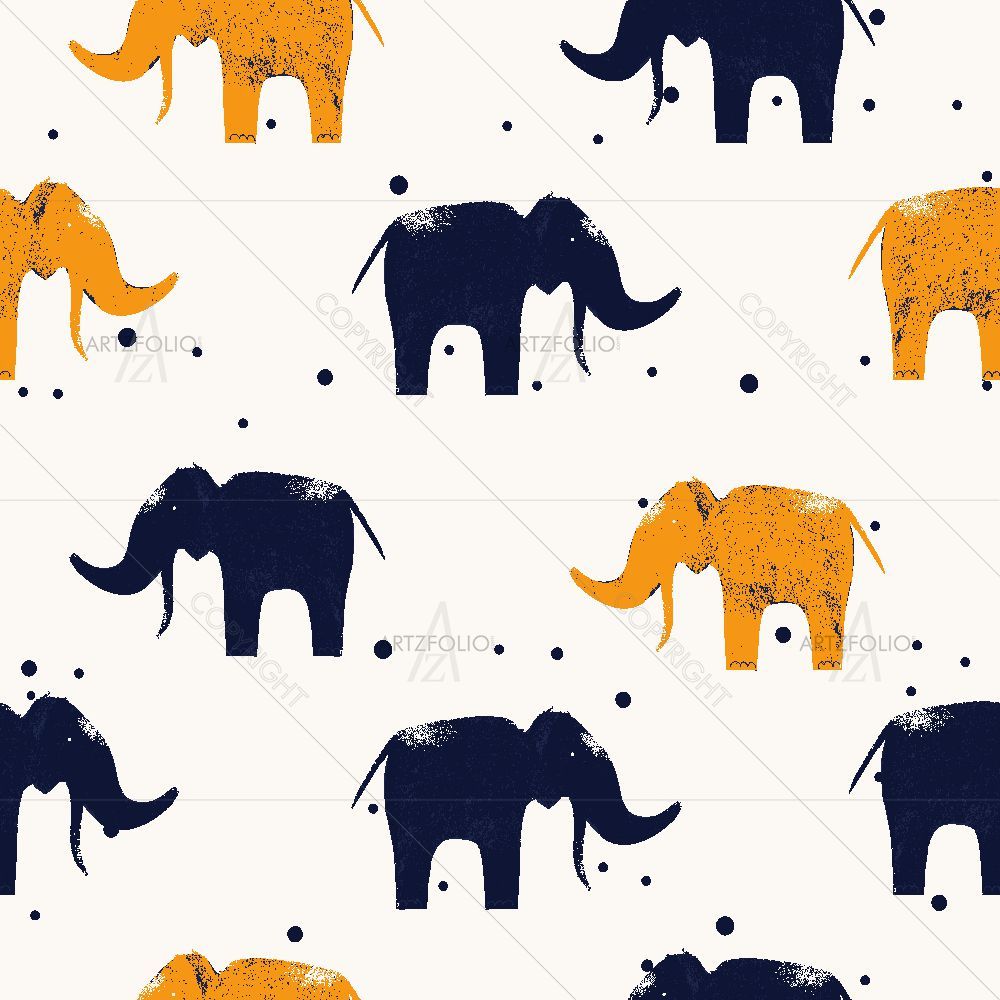Cartoon Elephant D5 — custom-size art design 5016406