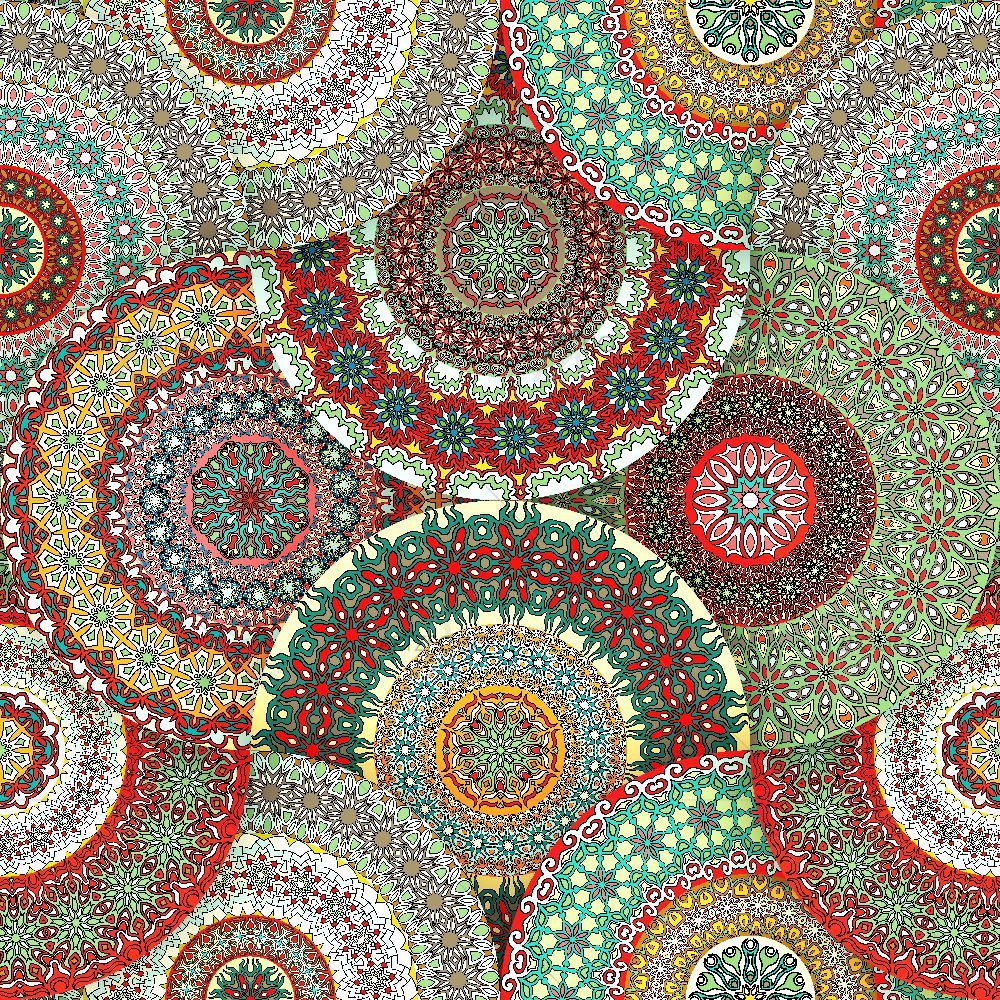 Vintage Floral & Mandala D14 — Devotional custom art by ArtzFolio