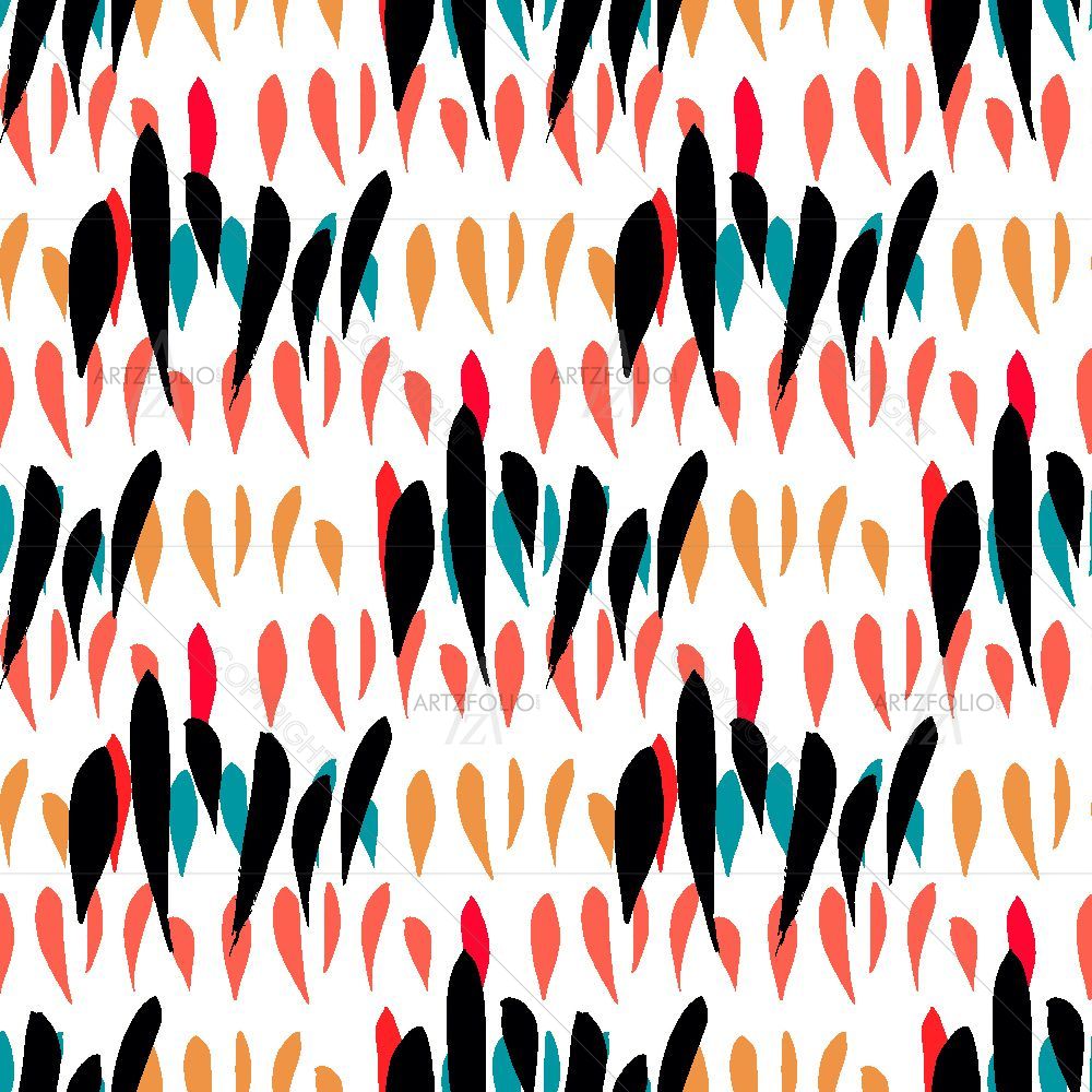 Chevron Brush Strokes — custom-size art design 5016423