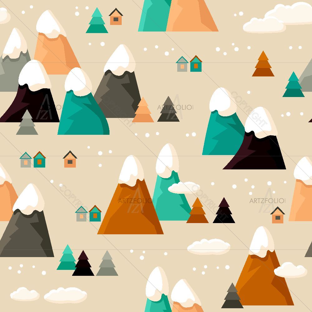 Mountain Pattern D1 — custom-size art design 5016436