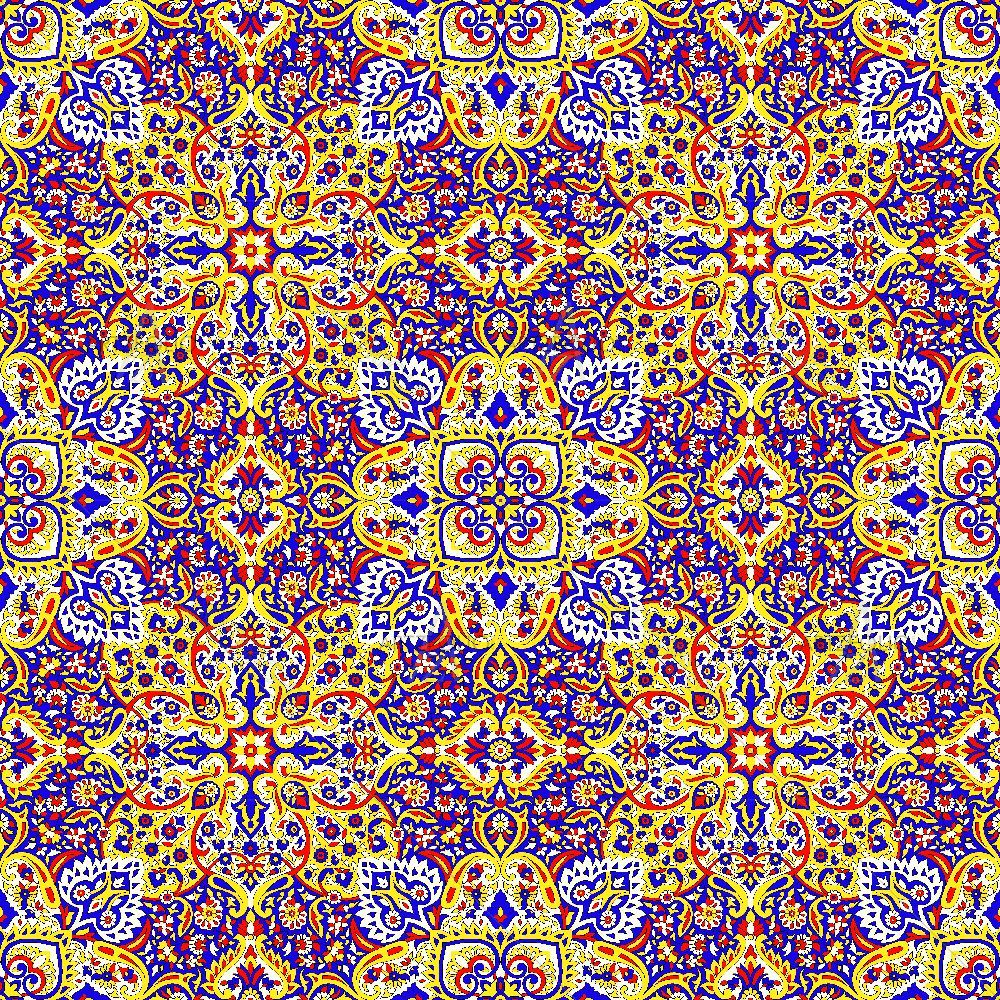 Navy Paisley — Botanical custom art by ArtzFolio